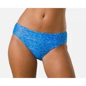 Prana Women's‎ XL Marta Hipster Swim Bottom Blue Floret Leaf NWT